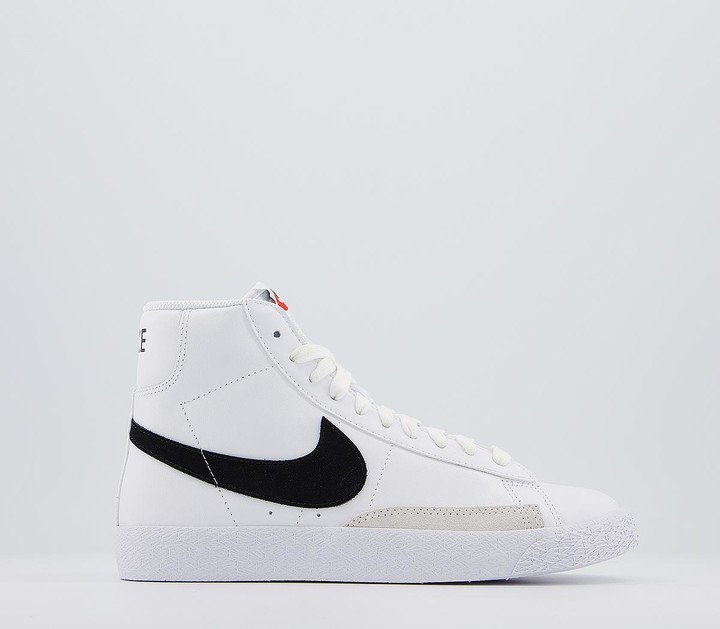 nike blazer trainers white and black