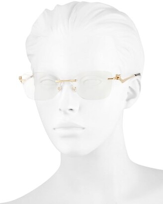 Cartier 57MM Rimless Cat Eye Eyeglasses