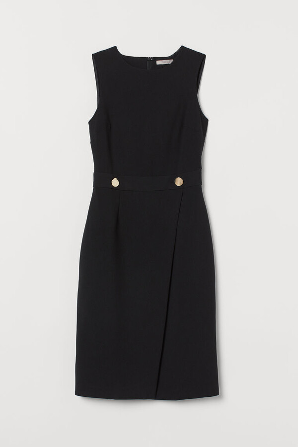 h and m black dress