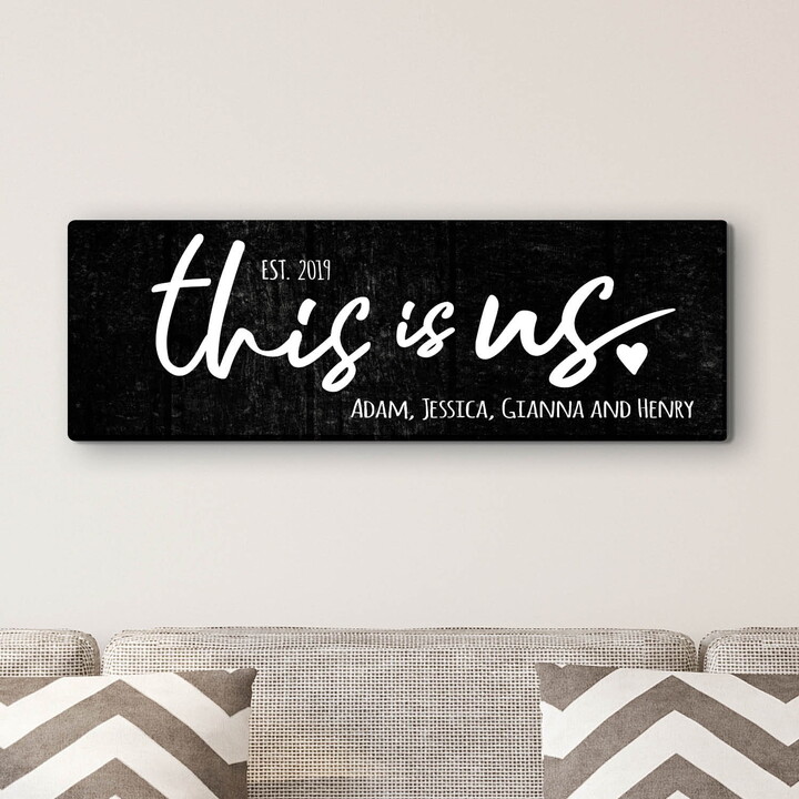 Personalized Planet This Is Us Personalized 9x27 Canvas