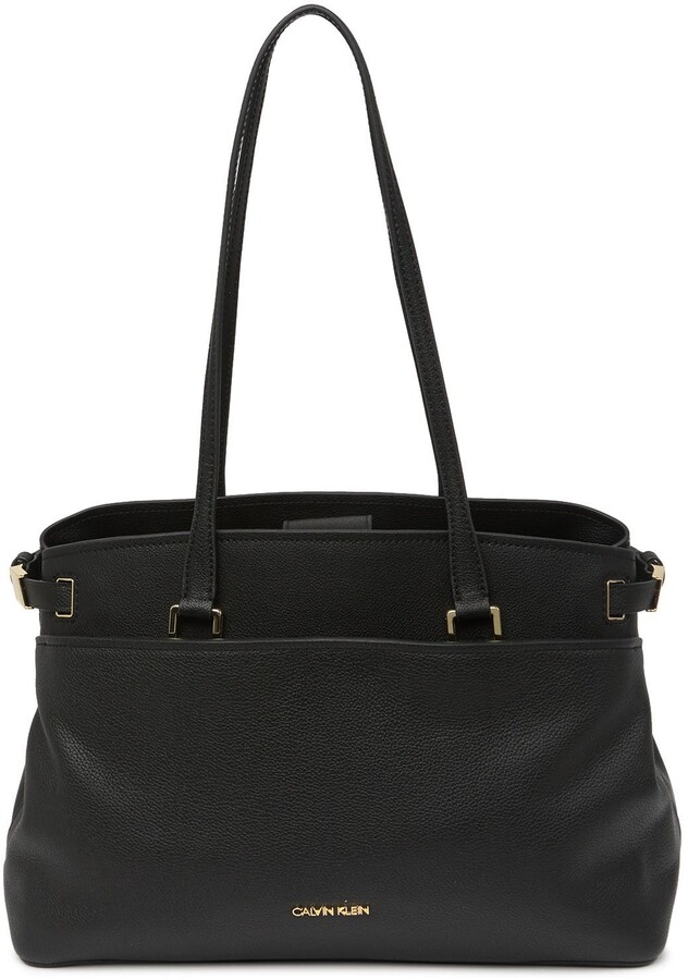 Calvin Klein Avery Micro Pebble Leather Tote ShopStyle