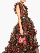 Thumbnail for your product : Dolce & Gabbana Ruffled Geranium-print Silk-organza Gown - Red Multi