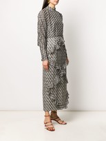 Thumbnail for your product : Saloni Geometric Print Ruffled Dress