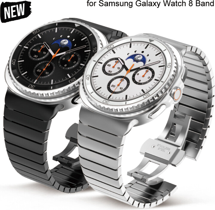 Jaytop No Gaps Stainless Steel Band for Samsung Galaxy Watch 8 Classic 46mm 44mm 40mm Metal Strap for Galaxy Watch Ultra 2025 Wristband