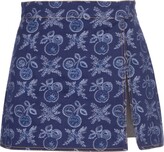 Mini Skirt In Jacquard Denim 