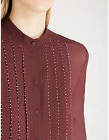 Thumbnail for your product : Valentino Bead-embellished silk-crepe shirt