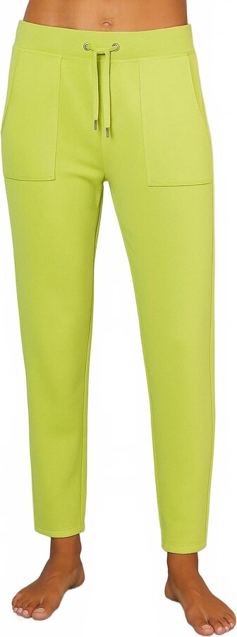 french kyss Women's Solid Jogger In Lime