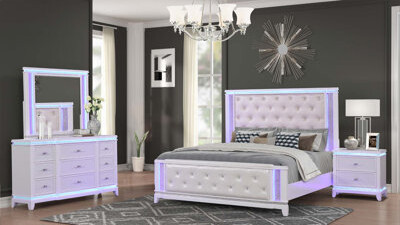 4 Pc Bedroom Set With LED