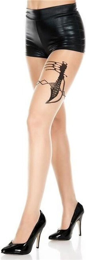 Music Legs Women’s Garter with knife print spandex pantyhose