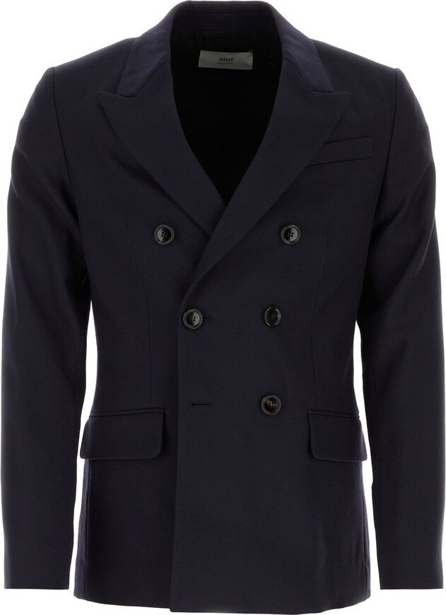 AMI Paris Double-Breasted Long Sleeved Blazer