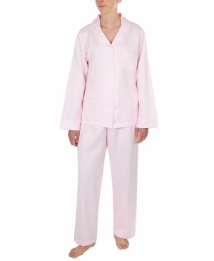 Miss Elaine Petite Brushed Back Satin Pajama Set - ShopStyle