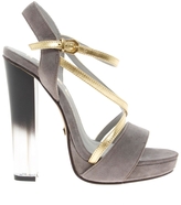 Thumbnail for your product : Ravel Grey Ombre Detail Heeled Sandal