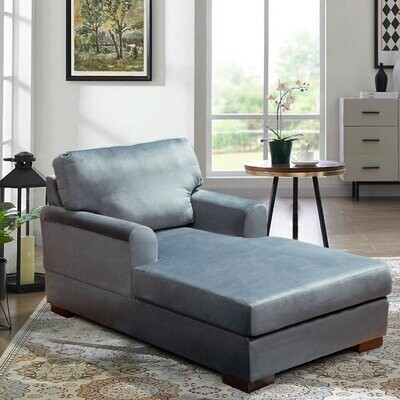 Indoor Chaise Lounge Furniture, Two Arm Chaise Lounge Slipcover