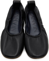 Thumbnail for your product : Lanvin Black Nappa Leather Ballerina Flats