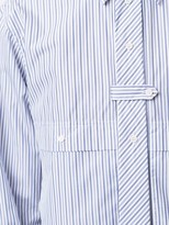 Thumbnail for your product : GR-Uniforma Tie-Detail Striped Shirt