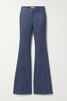 Haylee Wool-blend Flared Pants - Blue 