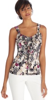 Thumbnail for your product : White House Black Market Sleeveless Printed Ruffle Shell Top