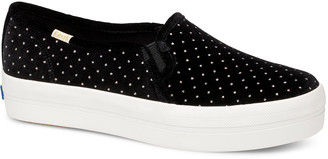 keds triple decker slip on black