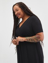 Thumbnail for your product : Motherhood Maternity Plus Size Tie Back Maternity Dress-Solid Black-1X