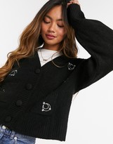 Thumbnail for your product : Neon Rose relaxed cardigan in celestial knit co-ord