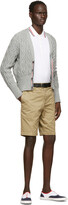 Thumbnail for your product : Thom Browne Grey Mohair Aran Cable 4-Bar Cardigan