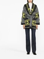 Thumbnail for your product : Alanui Icon jacquard belted puffer jacket