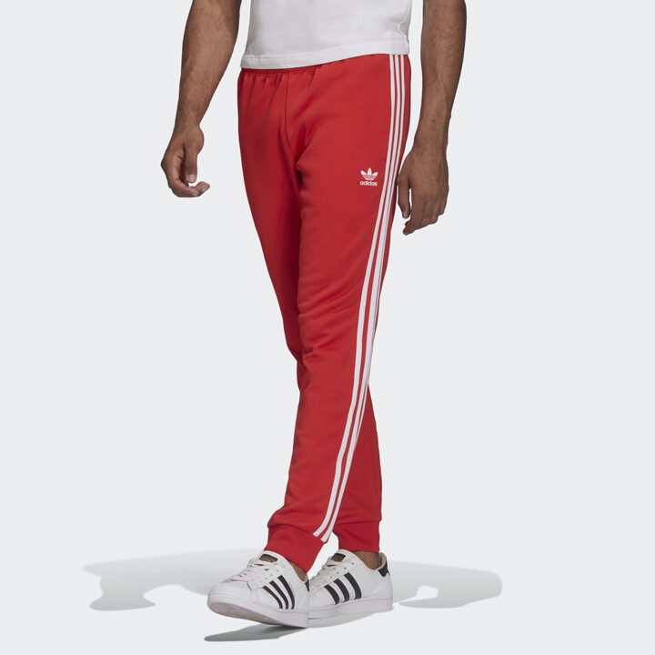 Mens Red Adidas Pants | Shop the world's largest collection of fashion |  ShopStyle
