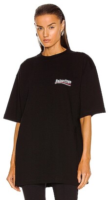 Balenciaga Large Fit T-Shirt in Black - ShopStyle