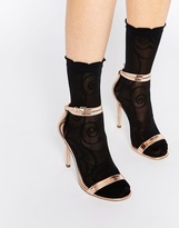 Thumbnail for your product : Emilio Cavallini All Over Curls Sheer Ankle Socks