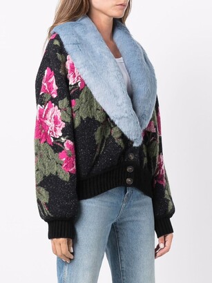 Blumarine Detachable Collar Knitted Cardi-Coat