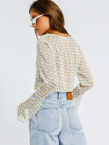 Thumbnail for your product : Sabrina Lulu & Rose Tie Front Top in Sunflower Print