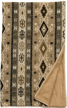 Wooded River Mountain Storm Throw