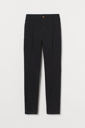 black cotton chinos womens