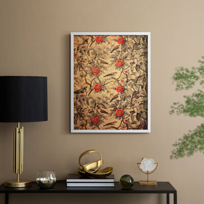 Astoria Grand WM MORRIS Series CCLXXVI -Premium Framed Print -Ready to Hang - No Nails Required