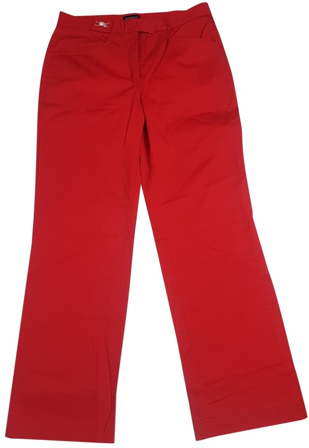 burberry red pants