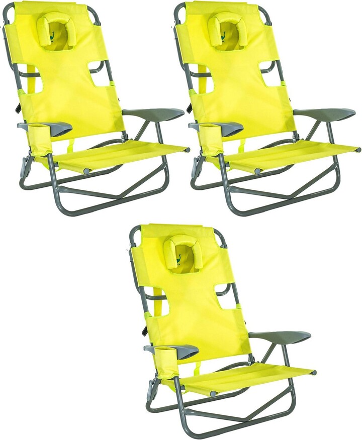 Ostrich OnYourBack Outdoor Lounge 5 Position Reclining Beach Chair