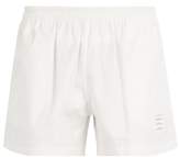 Thumbnail for your product : Thom Browne Cotton Twill Rugby Shorts - Mens - White