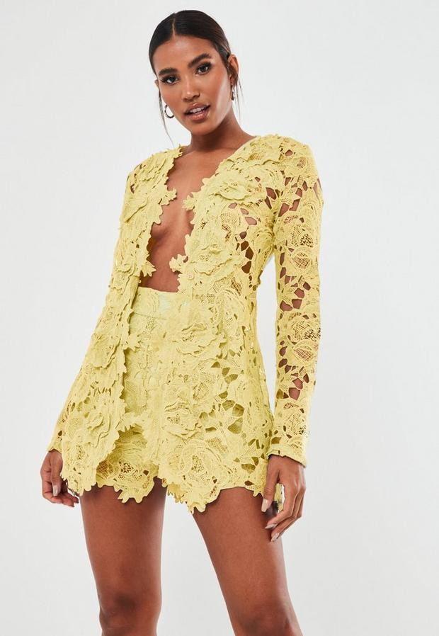 yellow lace jacket