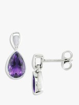 Thumbnail for your product : E.W Adams 9ct White Gold Pear Drop Earrings