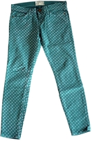 Thumbnail for your product : Current/Elliott CURRENT ELLIOTT Green Cotton/elasthane Jeans