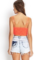 Thumbnail for your product : Forever 21 Ruched Floral Lace Bralette