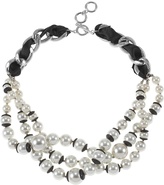 Thumbnail for your product : White House Black Market Capped Pearl Chain Link Necklace