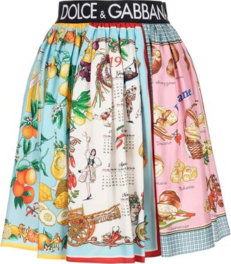 Dolce & Gabbana Panelled Short Twill Skirt