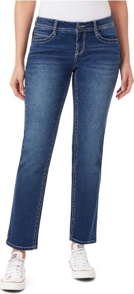 Wallflower WallFlowerWomen'sFeistyCurvy30"LowRiseStraightInstaStretchJuniorsJeans,Clarke,5