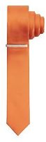Thumbnail for your product : Moss Bros Mens Orange Skinny Tie With Tie Pin