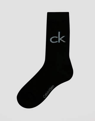 Calvin Klein 2 pack retro logo crew socks