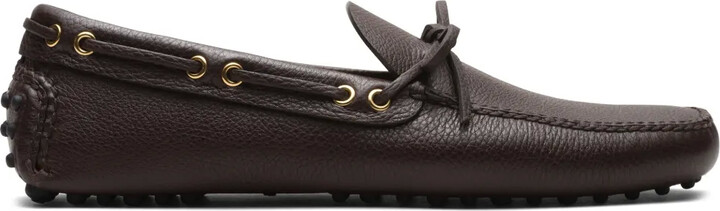 Car Shoe Grained-Leather Driving Shoes