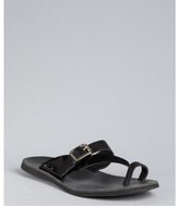 Thumbnail for your product : Hogan black leather 'Mare' buckle sandals