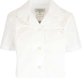 White Linen Cropped Shirt 