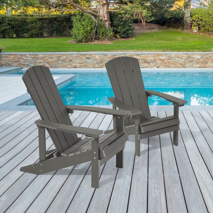 AOOLIMICS Outdoor Adirondack Chair Patio Plastic Single Chairs All
